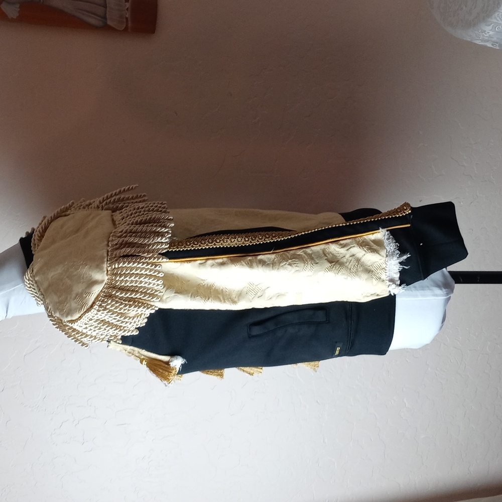 Rare Hard Rock Cafe Black And Gold Military Jacket - Picture 3 of 8